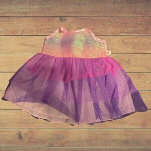 Build A Bear Workshop Accessories One Piece Pink and Purple Glitter Dress